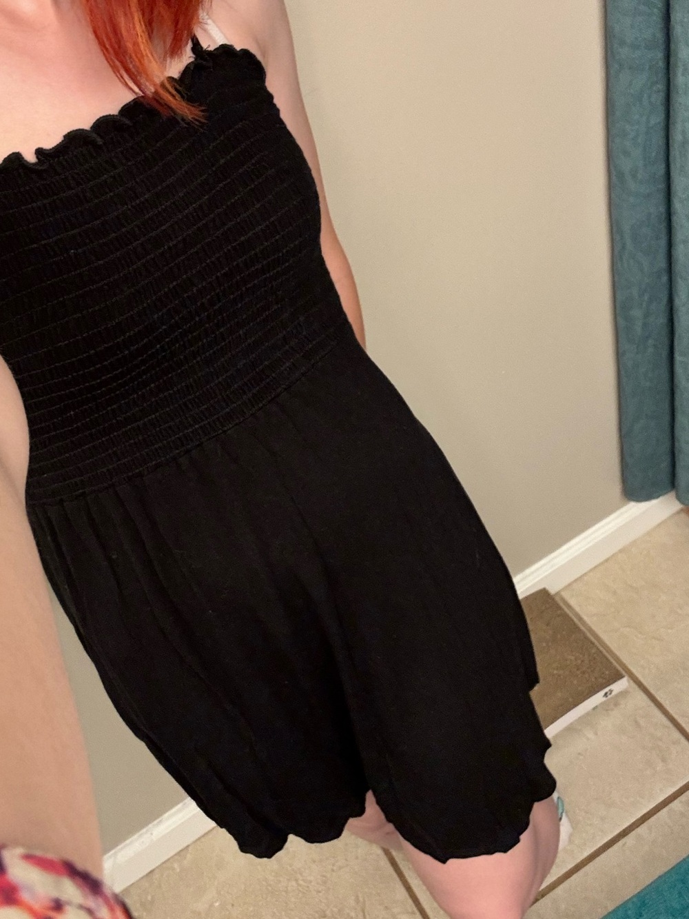Black Smocked Summer Dress